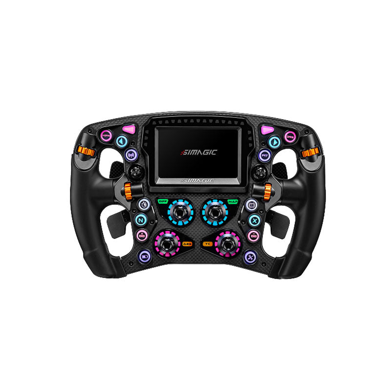 Simagic Zeus Formula Wheel 280mm Steering Wheel Carbon Fiber Panel + MagicDash 4 4-Inch Dashboard