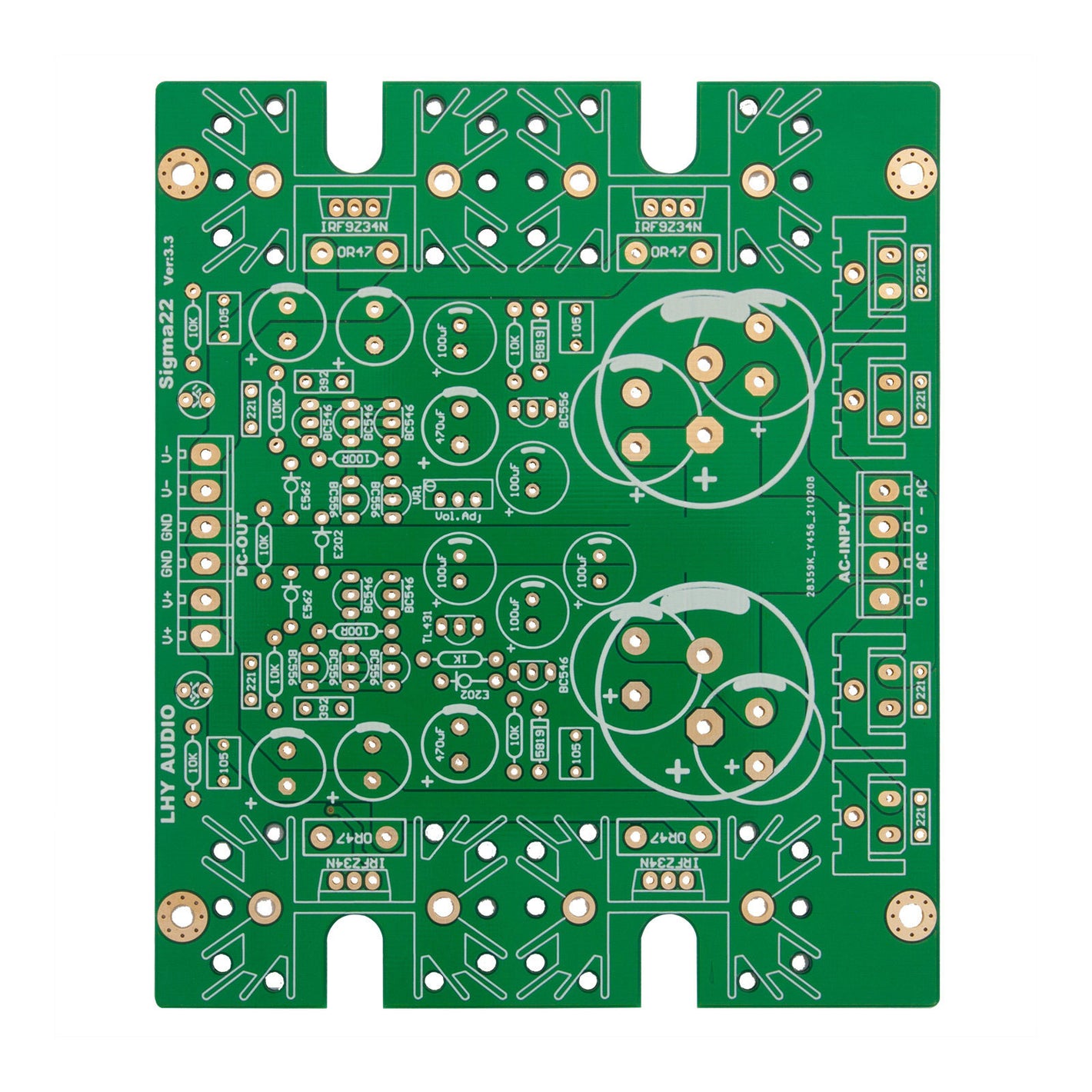 Sigma22 Regulated Power Supply Board HiFi Ultra-low uV Noise Field Tube DC Servo Power Module (High Current PCB)