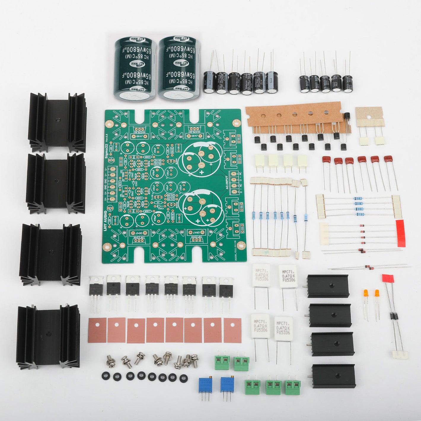 Sigma22 Regulated Power Supply Board HiFi Ultra-low uV Noise Field Tube DC Servo Power Module (High Current DIY Kit)