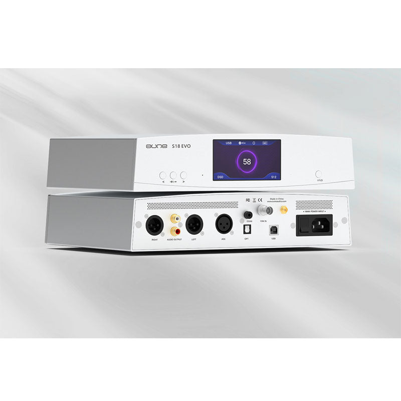 AUNE Silvery S18 EVO Flagship Pure Audio Decoder 2xAK4497 Reference Level HiFi Balanced DAC Support 10M Clock Input