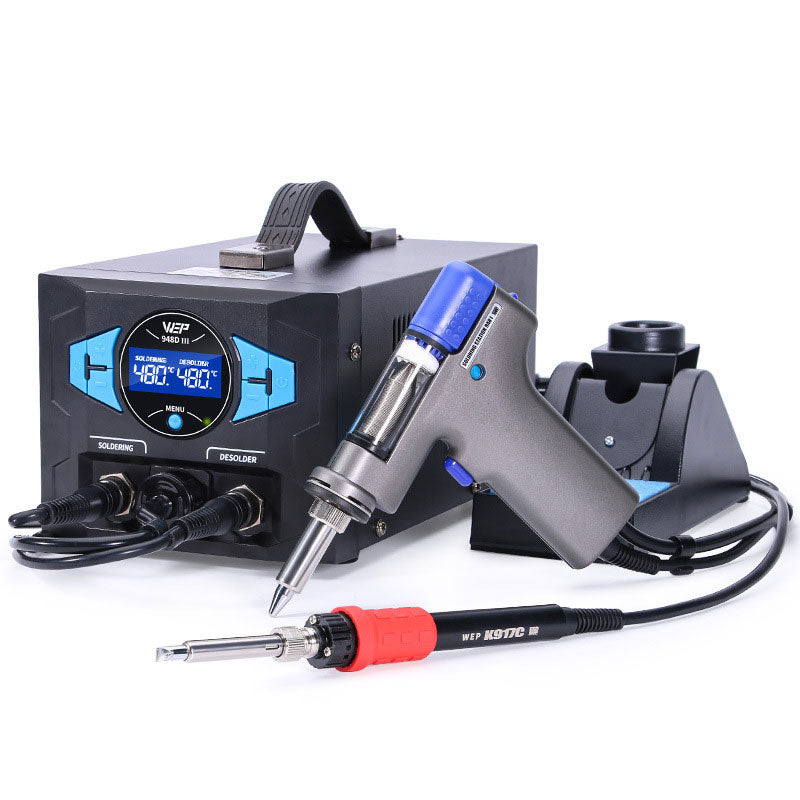 WEP-948D III 2-IN-1 Multifunctional Soldering Station 74W Automatic Desoldering Station LCD Display