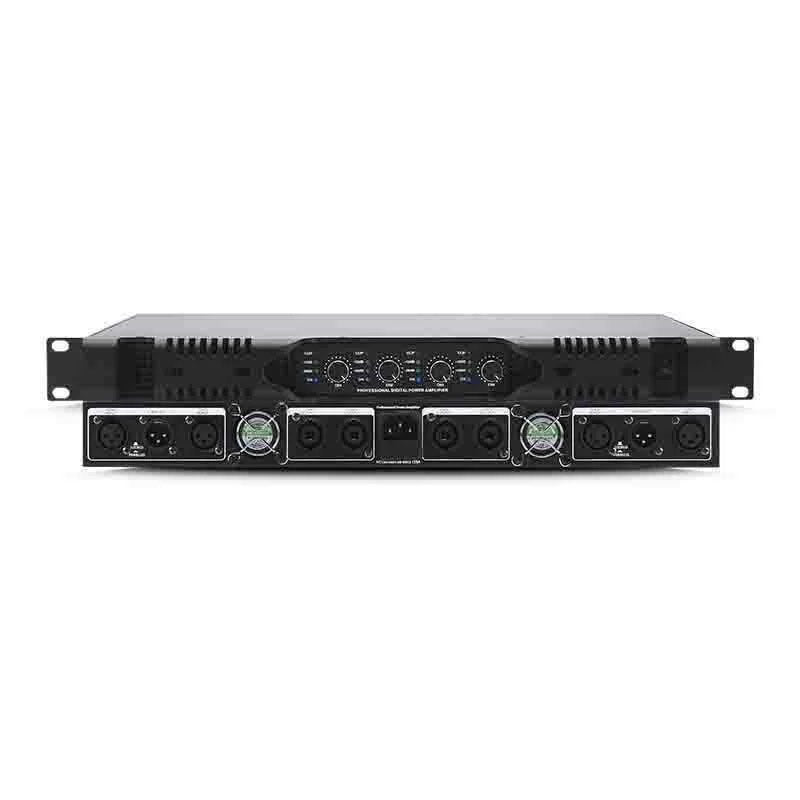 2000Wx4 Professional Digital Power Amplifier 4-Channel 1U Pure Power Amp for Dual 15-Inch Speakers
