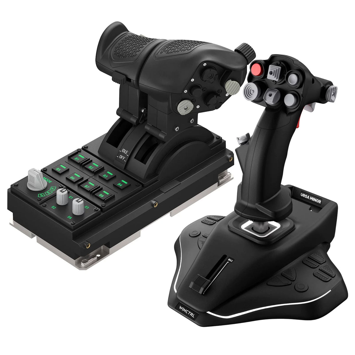 WINCTRL URSA MINOR Combat HOTAS Set (Fight Joystick R + Combat Throttle Metal 1.0) Flight Game Simulator