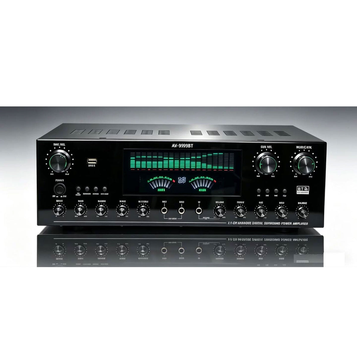 SUNBUCK 9999BT 7.1 Channel 1800W High Power Bluetooth6.0 Audio Power Amplifier 12PCS Amplifier Tubes for Toshiba 220V