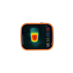 Pocket Thermal Imaging Thermometer Temperature Monitoring for Hotel Inspection/Circuit Maintenance (Orange)