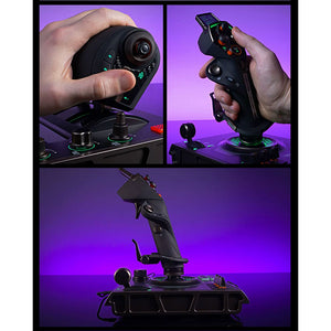 V1F-Deck Multifunctional Flight Game Simulator Joystick with Customizable OLED HUD for Turtle Beach