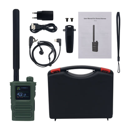 Skydroid Army-green S10 Handheld FPV Drone Alarm 300MHz-6GHz 1KM Long Range Ultra-wide Detection with 1.5-inch Screen