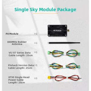 CUAV P8 Radio Module 40KM Ultra-long Data Telemetry Module 840-845MHz 345kbps High Speed FPV Data Transmission