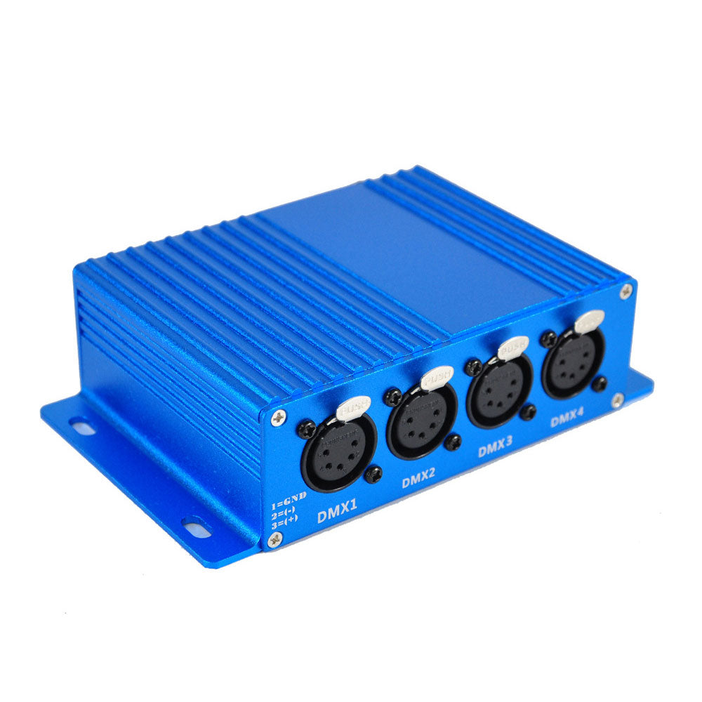 TP-D16 Blue Ethernet to ArtNet Stage Light Controller 4-Channel Bidirectional Network Signal Converter (5Pin)