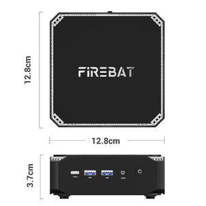 Firebat A6 Mini PC AMD R7 7735HS 16GB LPDDR5 + 512GB SSD High Speed WiFi6 Desktop Computer