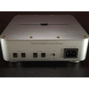 ALPHA Ultra Microcrystal 50W Linear Power Supply 12V 9V Dual Output Multi-level HiFi Capacitor Filtering Array