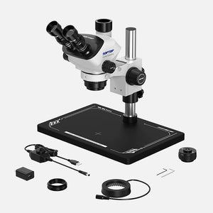 SOPTOP SZM-7060 Pro 7X-60X Continuous Zoom Trinocular Stereo Microscope with WF10x/22MM Wide-field Eyepiece