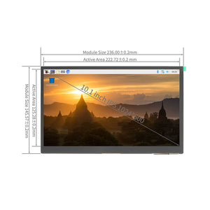 Raspberry Pi 10.1-Inch IPS Touch Screen 1024x600 Dual HDMI-compatible Input with HiFi Stereo Speaker