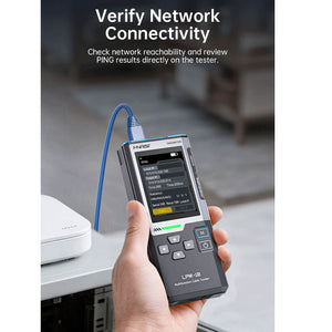 FNIRSI LPM-10C Network Cable Tester IP Scanner PING Test 10/100/1000Mbps Essential Cable Diagnostics