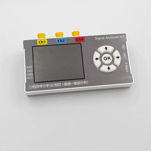 Portable 3-Channel Signal Analyzer Phase/Spectrum/Harmonic Analysis Tool Phase Difference Detection Module