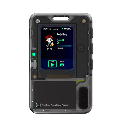FoloToy AI Passport DIY Kit Open Wearable AI Agent BLE/WiFi2.4G 240x320 TFT Screen Support for TRAE