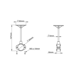 Tarot TL1812 GPS Mount 30mm Clamp-On Plastic Holder Bracket Suitable for Multirotor RC Drone Frame