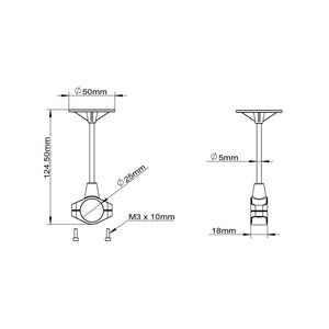 Tarot TL1811 GPS Mount 25mm Clamp-On Plastic Bracket Holder for Multirotor RC Drone Frame Accessories