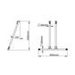 Tarot TL1810 Drone Landing Gear Set Aluminum Alloy Tubes 20mm Mounts for Medium Multirotor RC UAV
