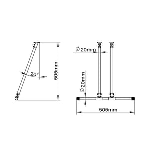 Tarot TL1810 Drone Landing Gear Set Aluminum Alloy Tubes 20mm Mounts for Medium Multirotor RC UAV