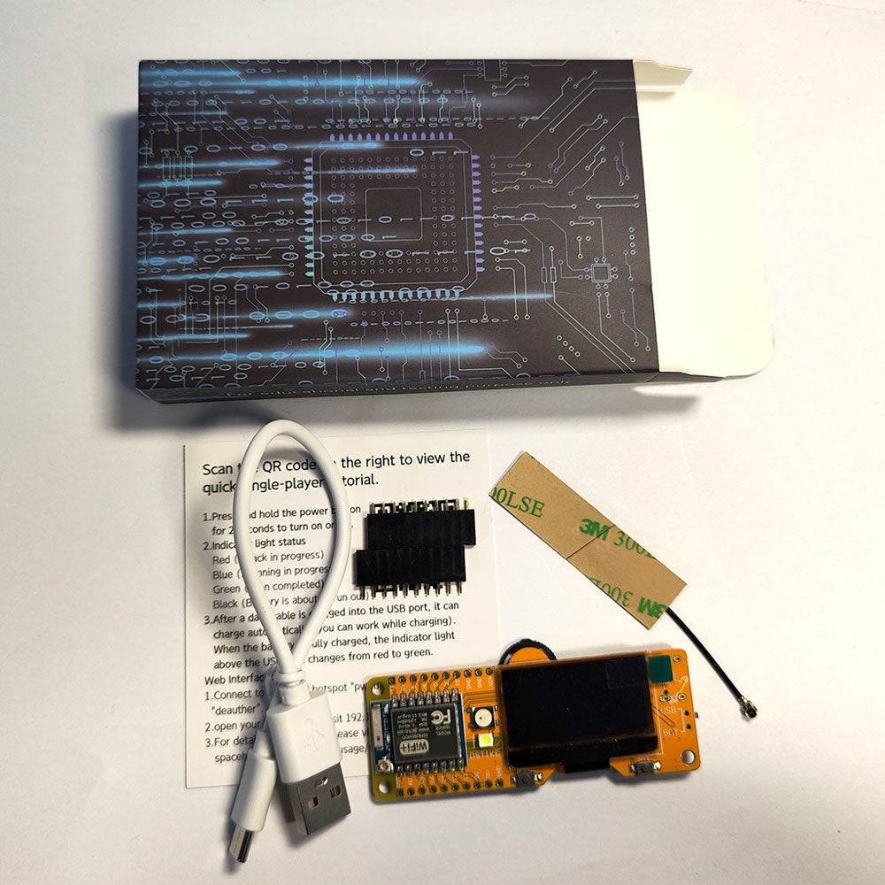 Deauther Mini V4 ESP8266 Development Board with RTC Programming WiFi Penetrating Testing Intelligent Hardware DIY