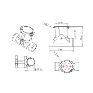 Tarot TL1802 Aluminum T-Type Landing Gear Connector 25mm to 16mm Adapter Suitable for RC Drone