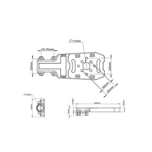Tarot TL68B51 16mm Drone Motor Mount Magnesium Alloy Lightweight One Piece Die Cast for Multirotor UAV