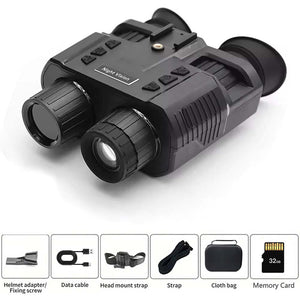 TeSeek NV8000 3D Night Vision Goggles 4K Video 8X Digital Zoom 850nm Infrared Dual Screen Head Mounted