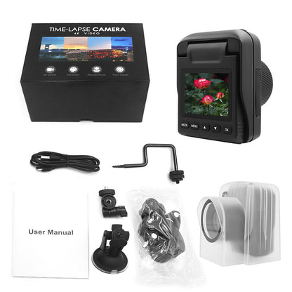 TL3000 4K Time Lapse Camera 5MP Starlight Sensor Full Color Macro Manual Focus 90° Screen Waterproof Case