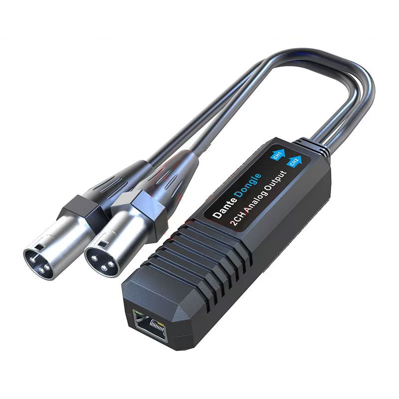 DAN-D4 2-Channel Analog Output Converter 0X2 Audio Adapter POE Power Supply for DANTE AVIO Adapter