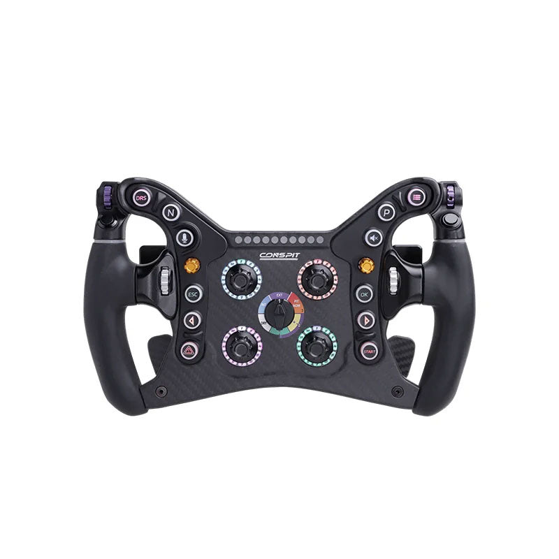 Conspit Lightweight Carbon Fiber 280FR Racing Game Simulator Steering Wheel with 6-Position Dial Matrix