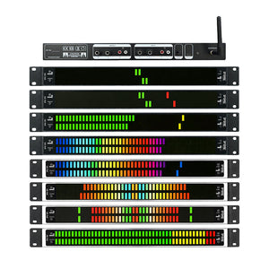 BDS DB-96R Full Color Level Meter 1U Multi-mode Display Bluetooth5.3 LED Spectrum Dynamic Level Indicator (Black Panel)