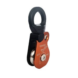 Outdoor Rock Climbing Lightweight 360-Degree Universal Single Pulley 36KN for 9-12MM Ropes