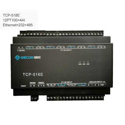 GECON 12PT100 + 4AI Industrial Controller Data Acquisition Module TCP-518E [Ethernet + RS232 + RS485]