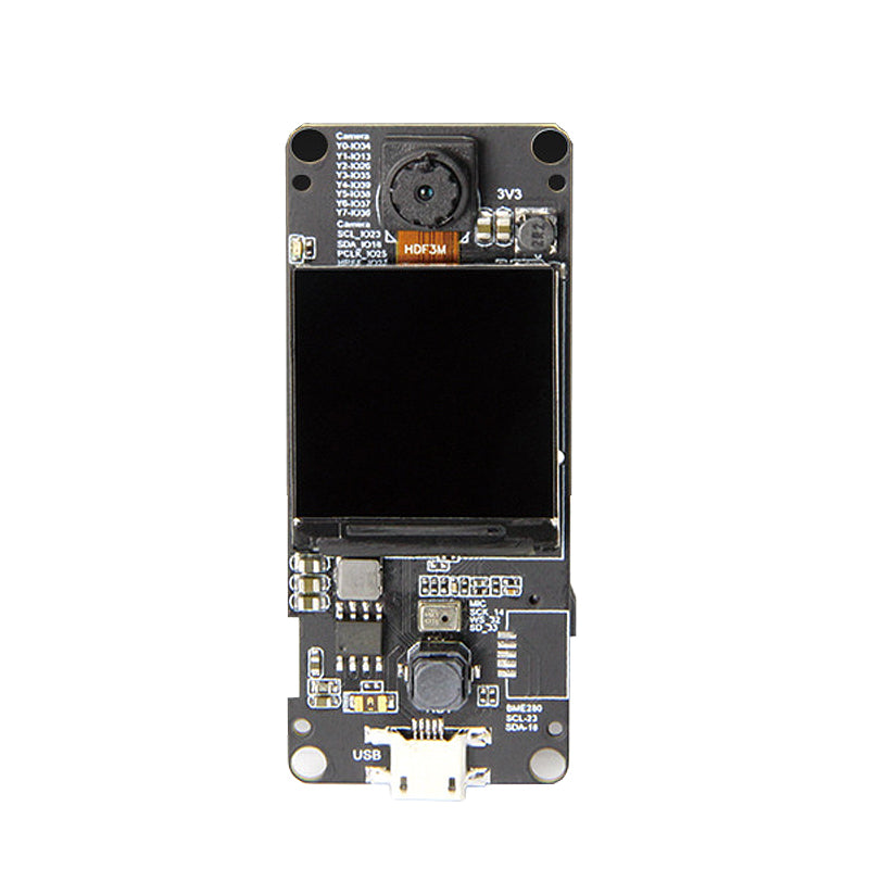 Extended Cable Camera OV2640 Camera Module WiFi Bluetooth ESP32-DOWDQ6 8MB SPRAM 1.3" Display