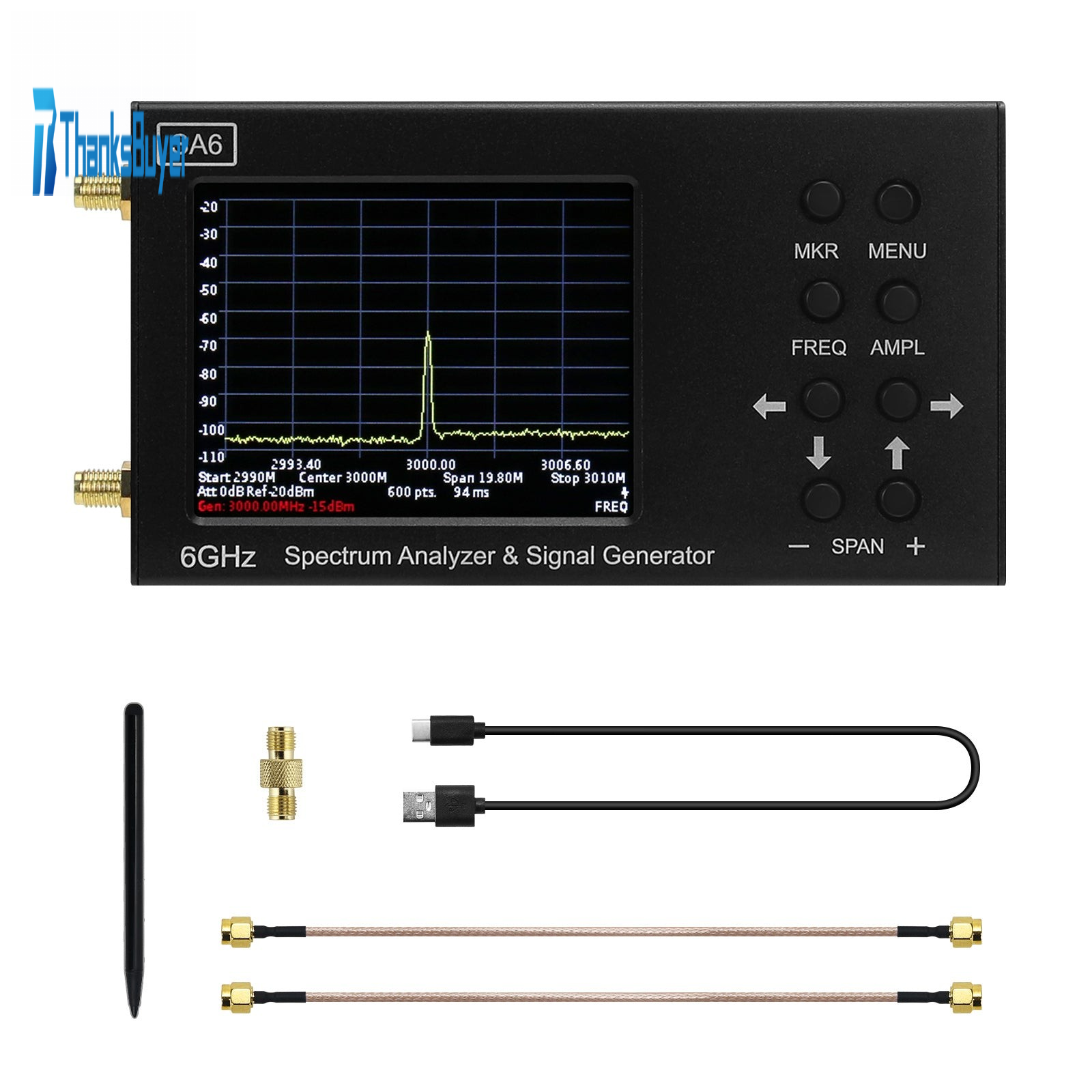 HamGeek SA6 6GHz Spectrum Analyzer Signal Generator RF Signal Source f