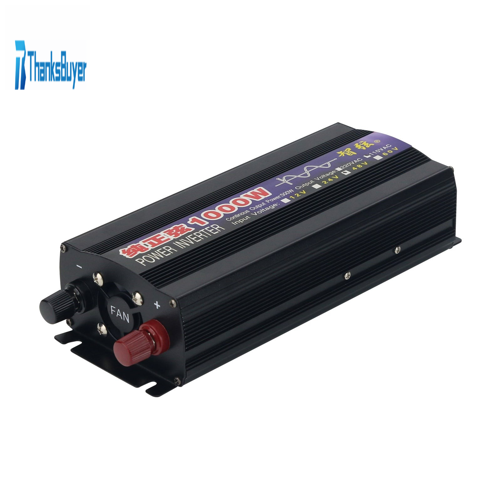 1000W Power Inverter Pure Sine Wave Single Digital Screen 48V to 110V