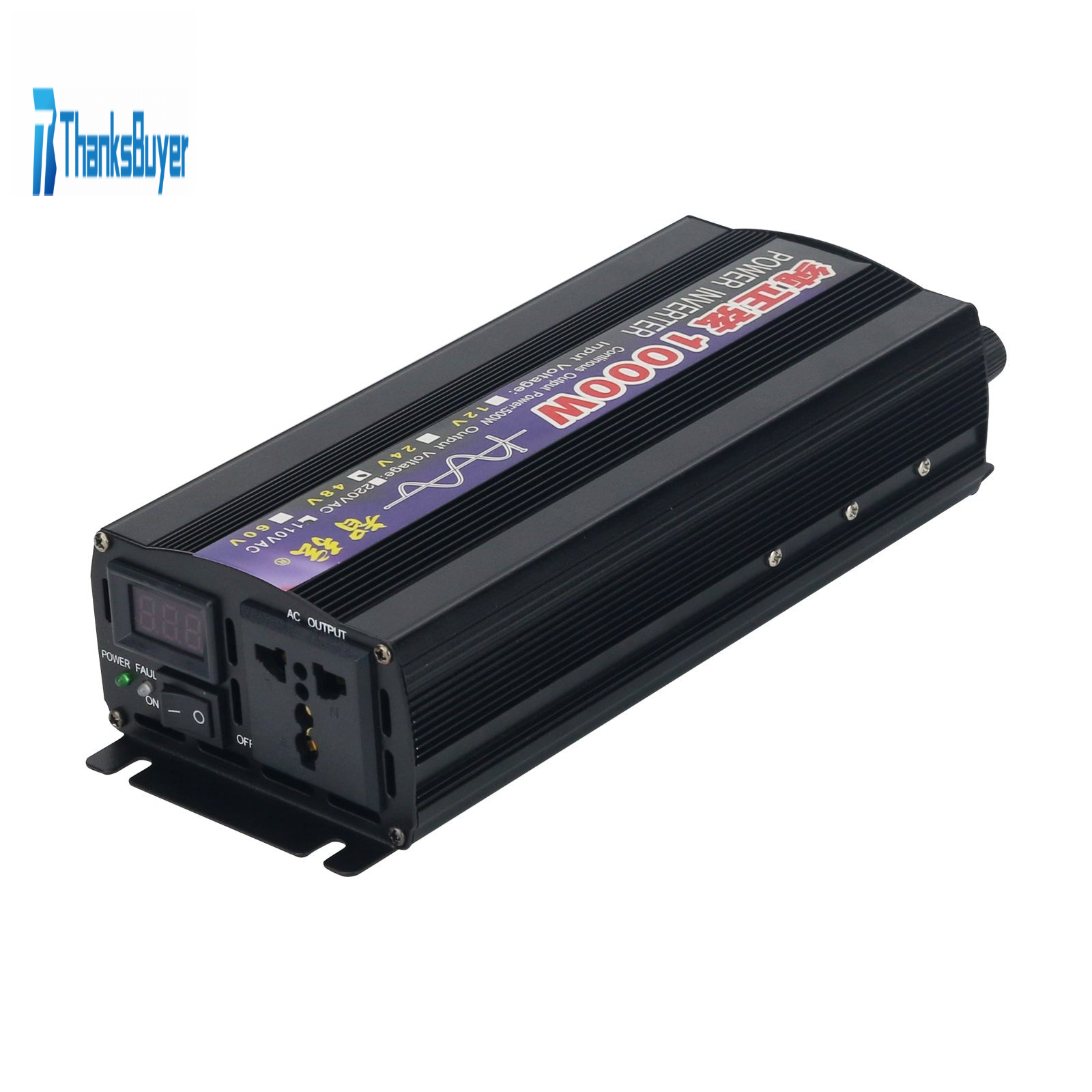 1000W Power Inverter Pure Sine Wave Single Digital Screen 48V to 110V