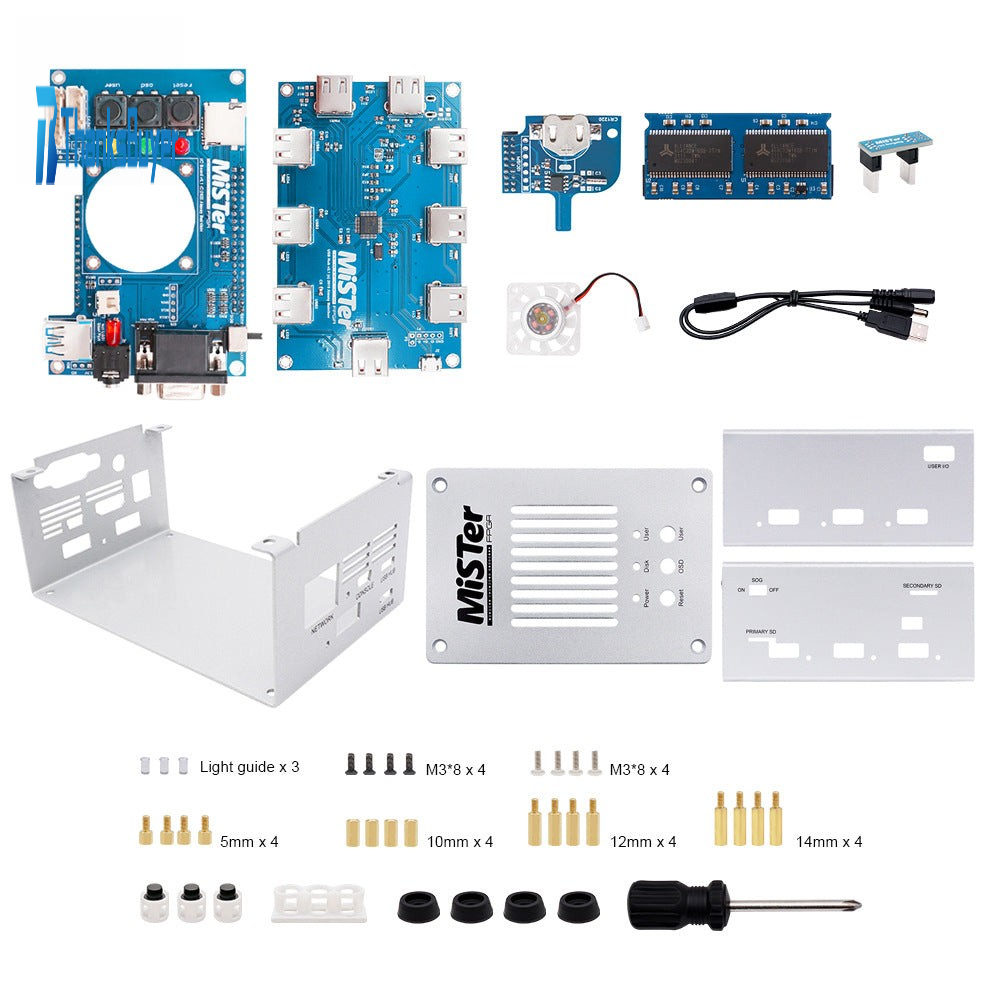 Mister FPGA IO Board Metal Shell w/ USB Hub RTC Board Fan (128MB V2.9