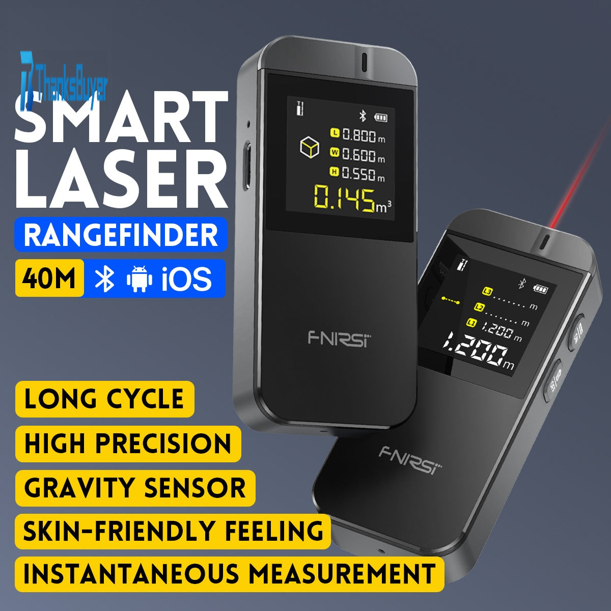 Fnirsi-IR40 40M/131.2FT Laser Distance Meter Laser Distance Measurer S