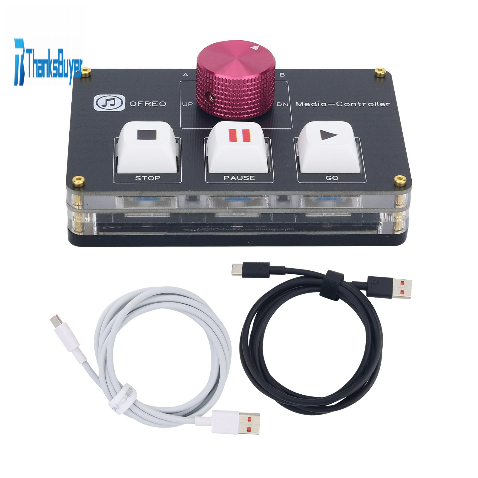 Black QLAB Controller Supports Two Computers and for QLAB Hirrender P1