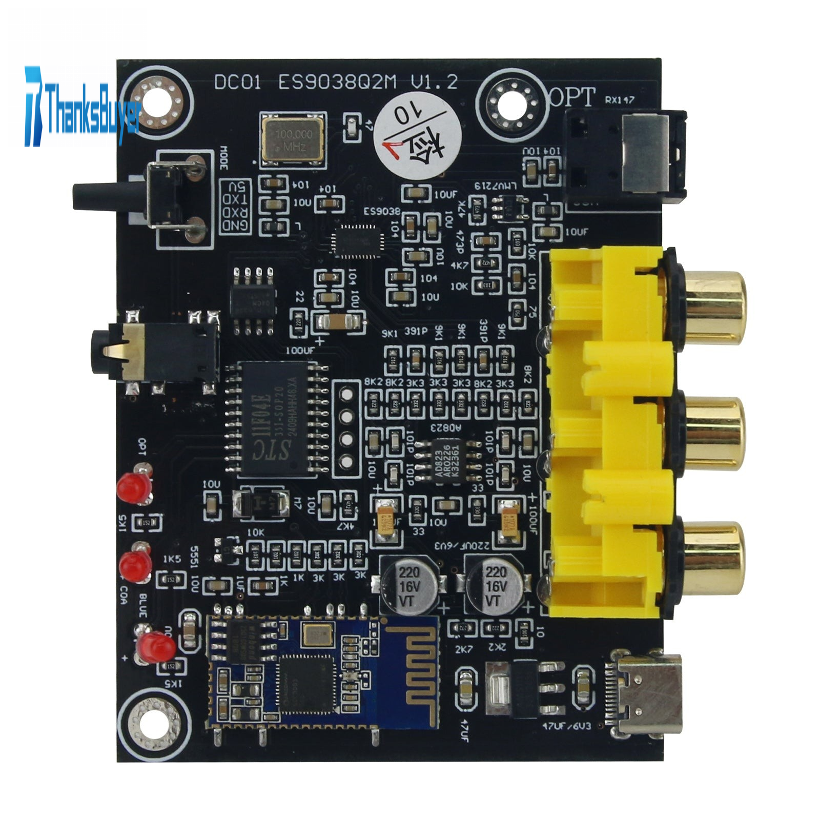 Optical Module Code Board ES9038 Decoder Board Coaxial Optical Fiber High Performance Decoder Mo