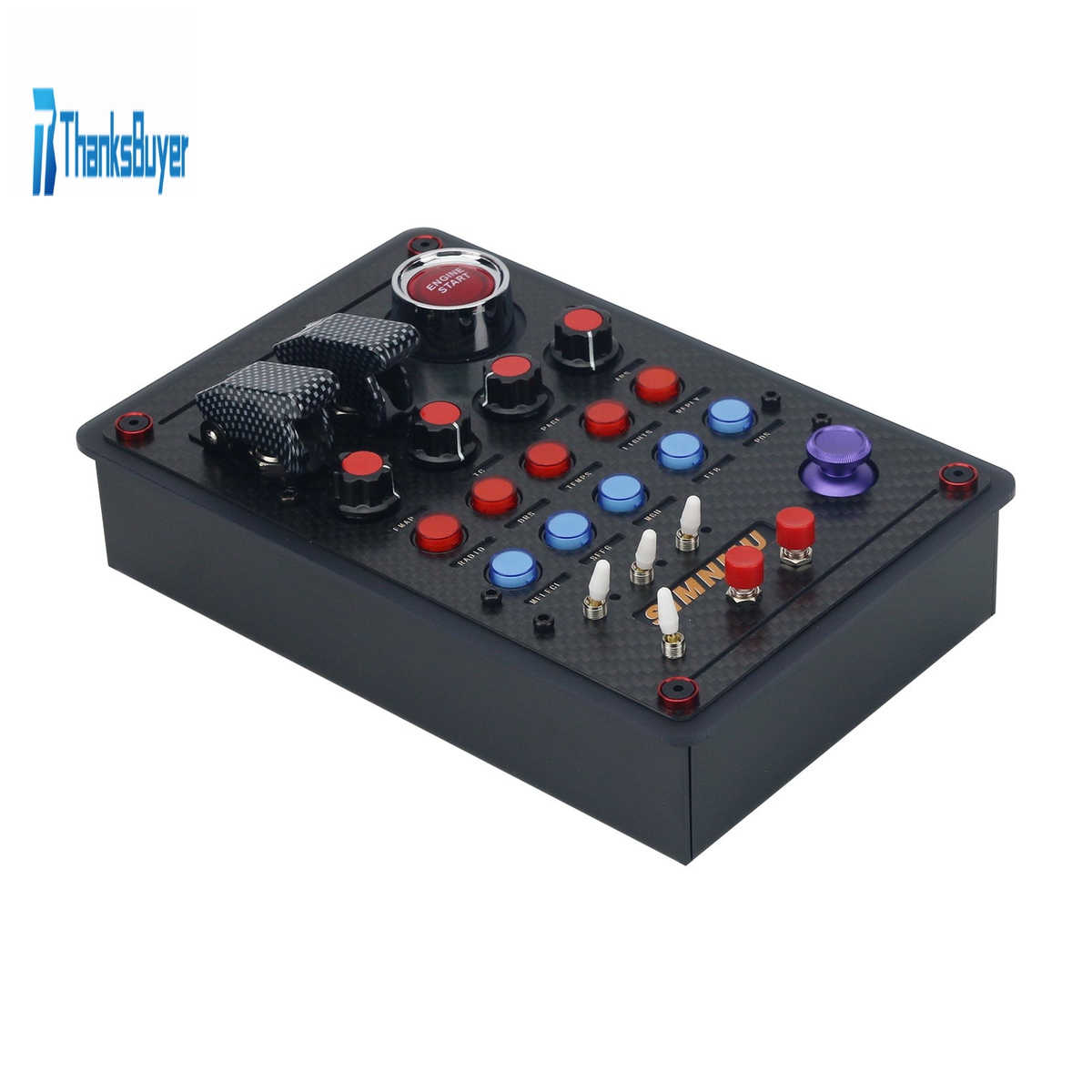 Simdt Button Box Sim Racing Control Box Racing SIMNMU Button Box SIM Racing Control Box Racing Simulator with RGB Lig