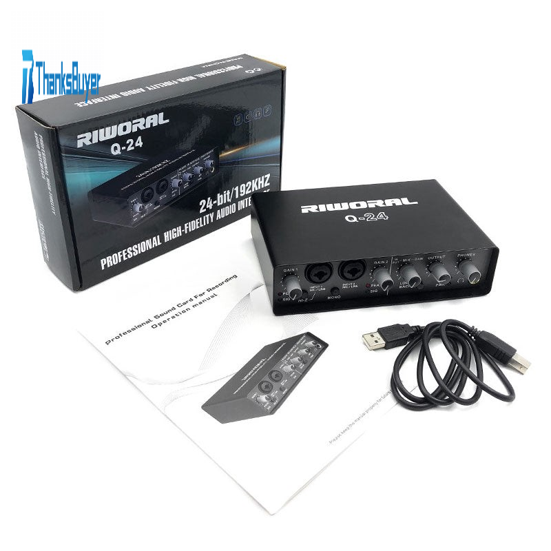 RIWORAL Q-24 Professional High-Fidelity Audio Interface 24bit/192KHz Q