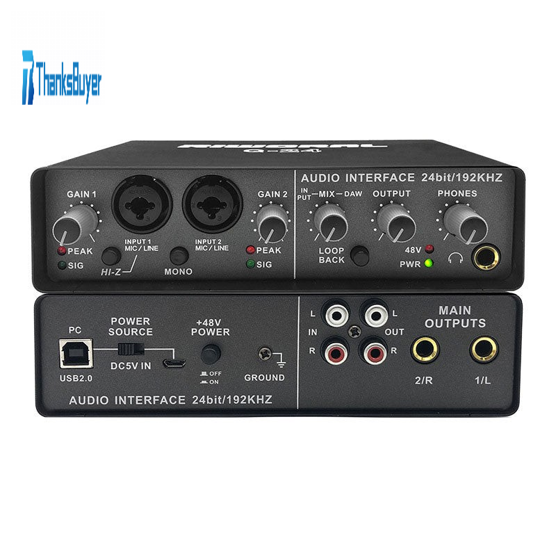 RIWORAL Q-24 Professional High-Fidelity Audio Interface 24bit/192KHz Q