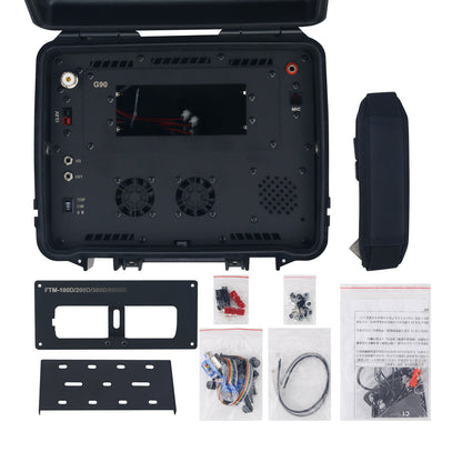 HamGeek 5-In-1 Waterproof Radio Box Transceiver Box (Black/Orange) for XIEGU G90/G90S/G90N and YAESU FTM-100D