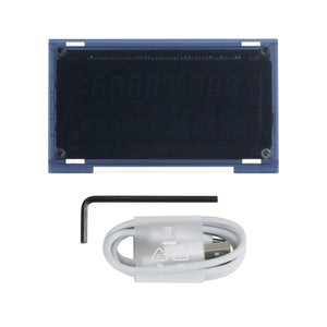 VFD Screen VFD Clock Support Automatic or Manual Brightness Adjustment with Black Panel 5V Power Supply