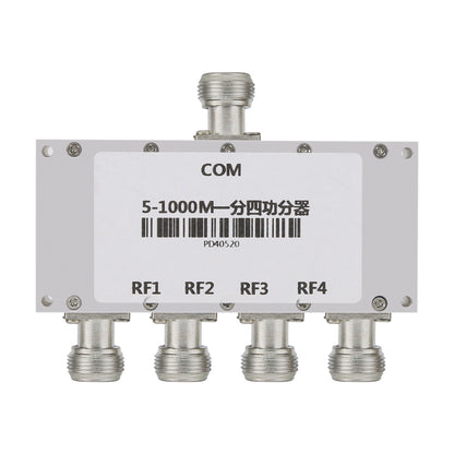 QM-PD4-051020N 5-1000M RF Power Divider RF Power Splitter One Input Four Output RF Power Combiner