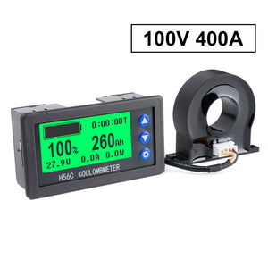 H56CH 100V 400A H56C Bluetooth Coulomb Meter Coulometer Battery Monitor Voltage Current Meter