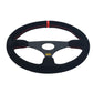 Simplayer 14 Inch Universal Racing Steering Wheel Matte Suede for OMP Modification with Color Stripe